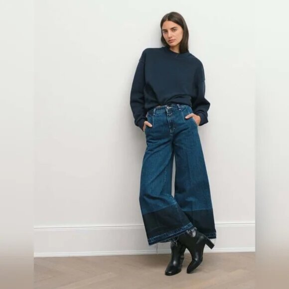 Closed Leira Two Tone Wide Leg Jeans 25 - Picture 1 of 16